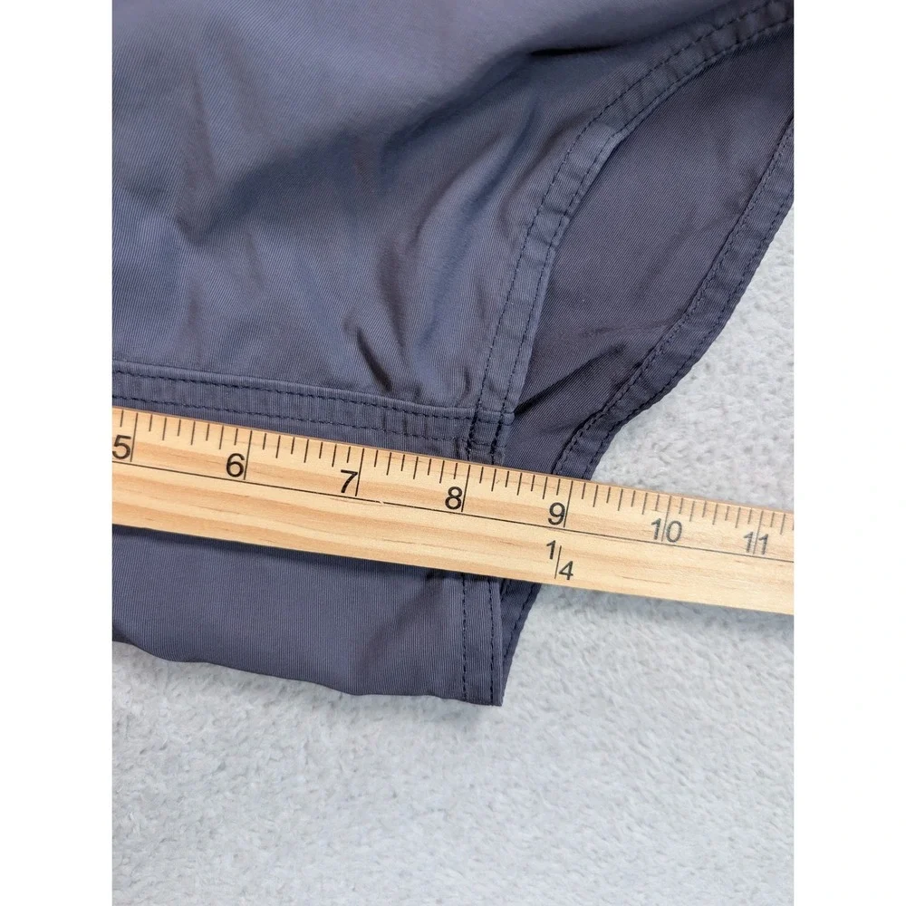 Patagonia Mens Board Shorts Gray Blue Nylon Swim Trunks Size 34 Pocket